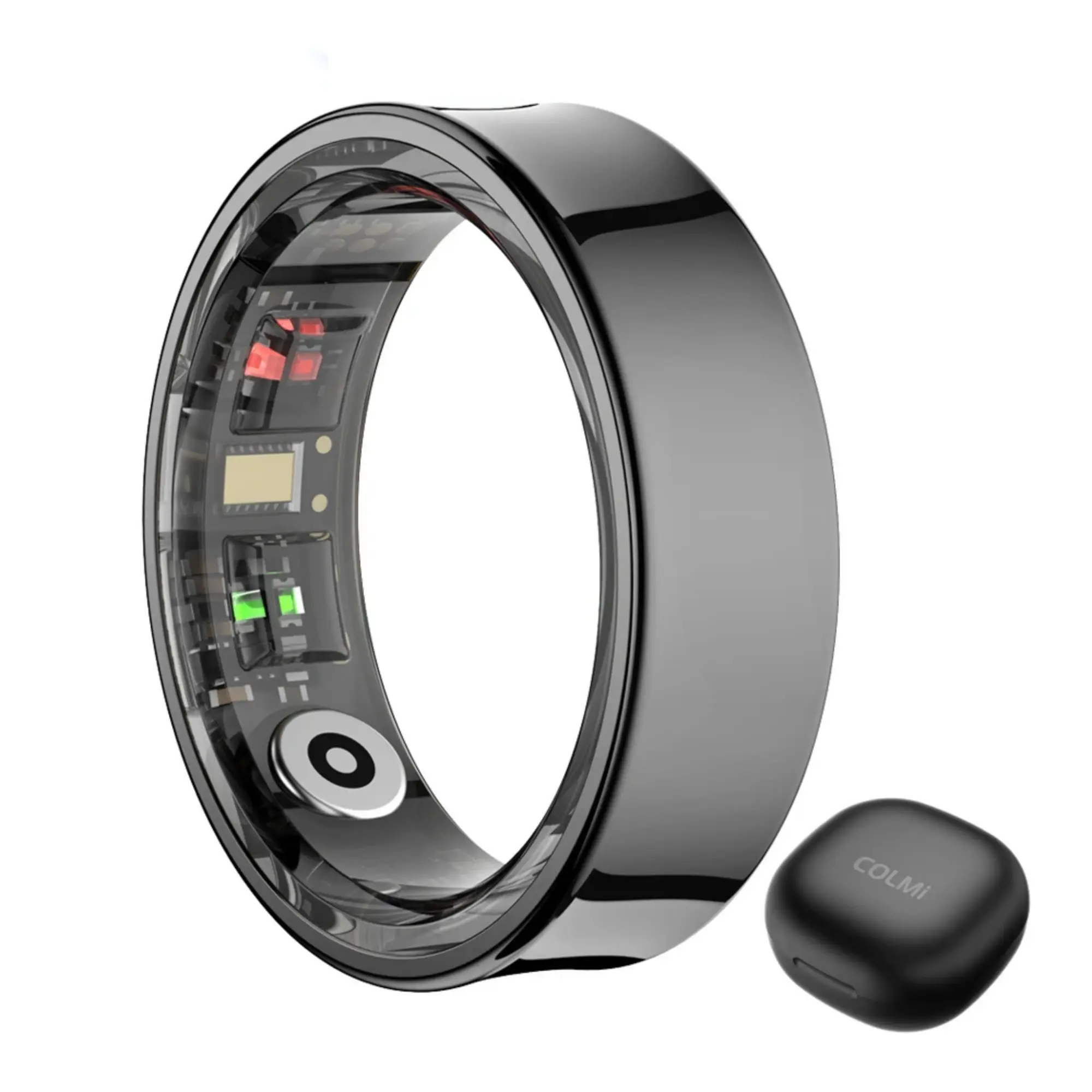 R09 Smart Ring Men Women with Charging Case, Health and Sleep Monitor, Skin Temperature Monitor, 60 days battery life