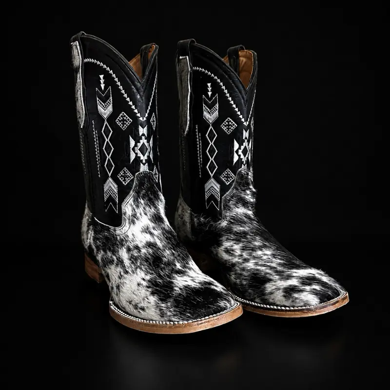 Men genuine cowhide boots