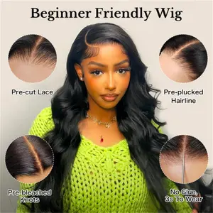 Wiggins Hair 250% High Density Body Wave 7x5 Ready to Go Glueless Wig Pre Cut Pre Bleached Body Wave 7x5 Closure Wig Pre Bleached Knots #GetReadyforFashionWeek