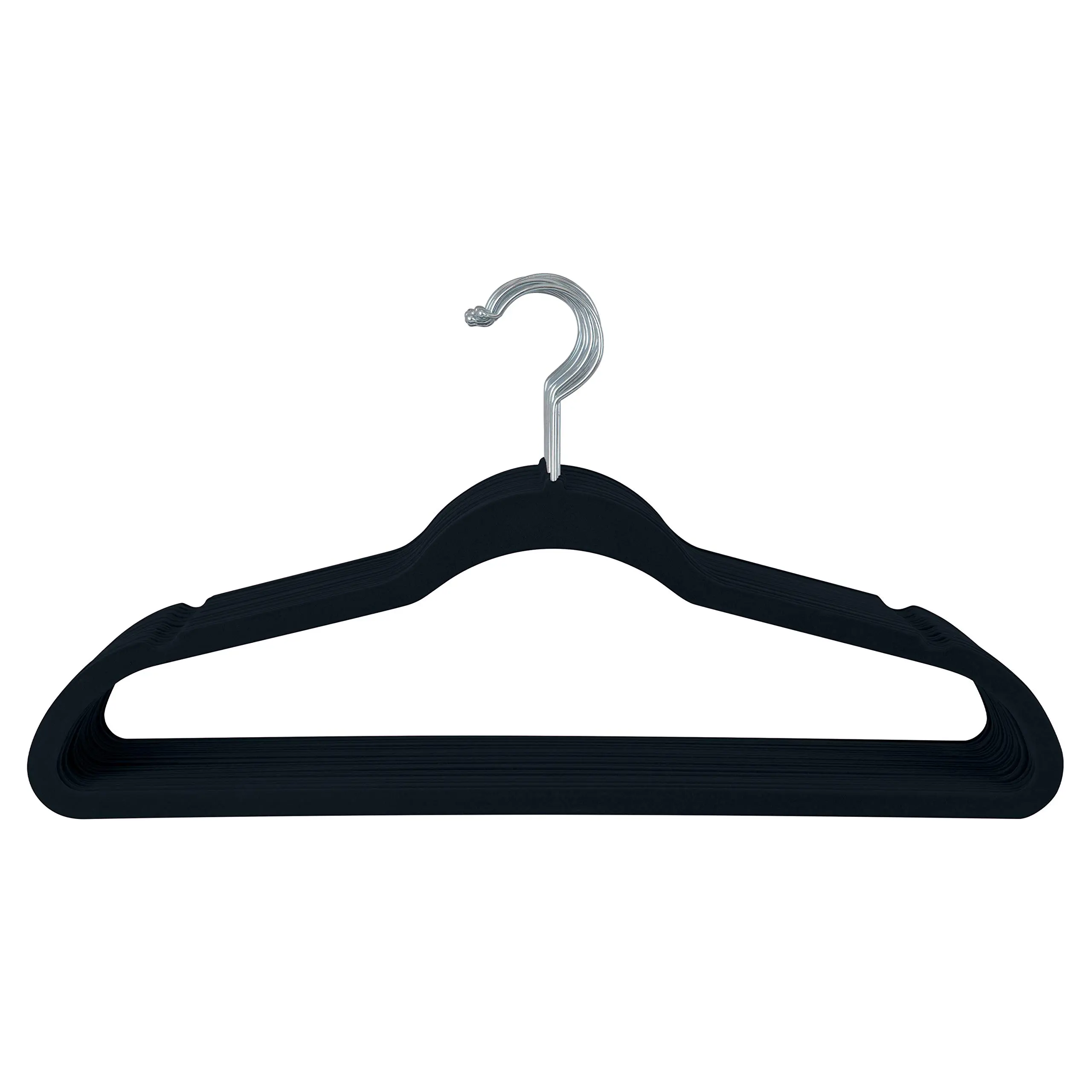 10 Super Slim Huggable Hangers In Black
