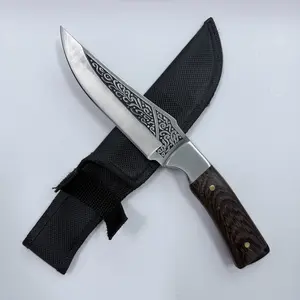 Knives Hand-forged carved boning knife with a sheath