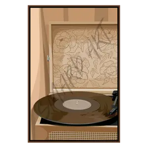 Beige Vinyl  Smard Black Wall Art Print/ Canvas for Home /Office Decor - Smard Black Wall Art Print/ Canvas for Home /Office Decor