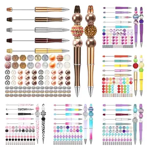 98pcs includes 5 jewelry pens, 48 types of multi-color bubble gum beads, 45 crystal spacer beads, and black ink ballpoint pens. DIY jewelry is perfect for party gifts