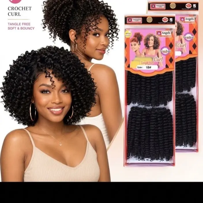Super Value 2x Havana Curl Braids 8 Inches 20 Strands Pack 100% Kanekalon Tiber Crochet for Stylish Hairstyles 1 b