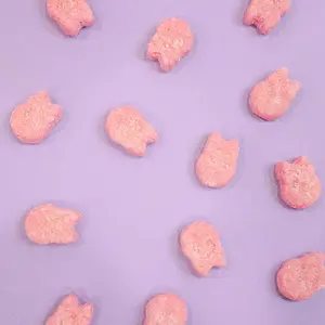 BUBS Cool Raspberry Skulls – Sweet & Chewy Swedish Foam Candy | Pink Raspberry Treats | TikTok-Famous Fruity Gummy Skulls Snack  Mix Giant Chewy Mixed Fruit Sour Blue Raspberry Chewy Candy