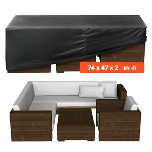 Patio Outdoor Furniture Cover 420D Waterproof Weatherproof Dustproof UV Resistant For Patio Table Chairs And Sofa; Fits 74x47 Inches, Durable Outdoor Protection For All Weather Conditions