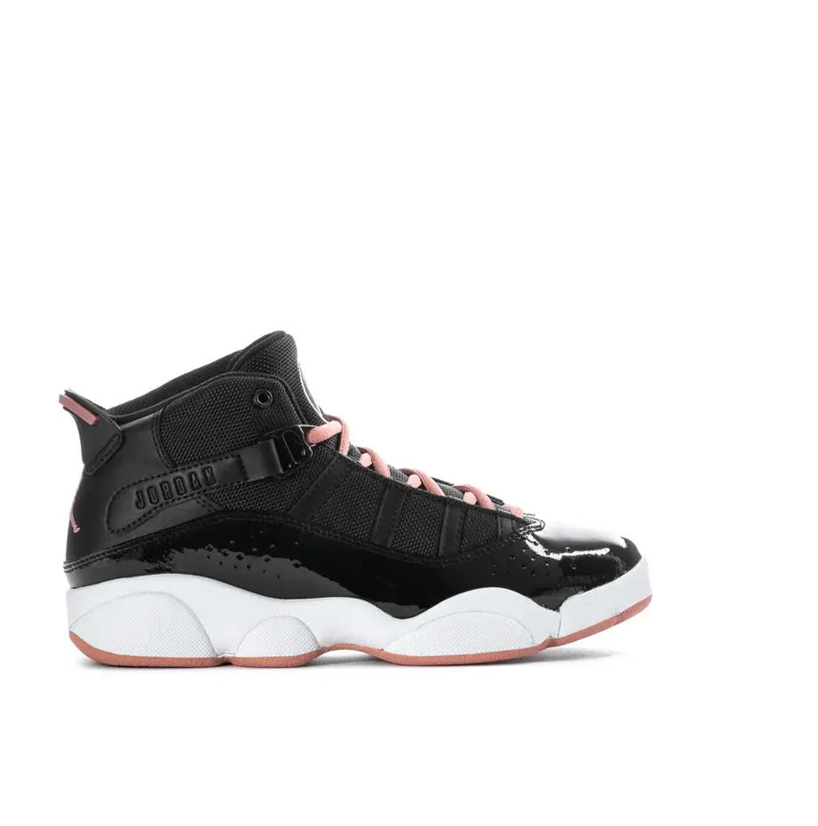 Little Kid's Jordan 6 Rings Black/Rust Pink-White (323432 068)
