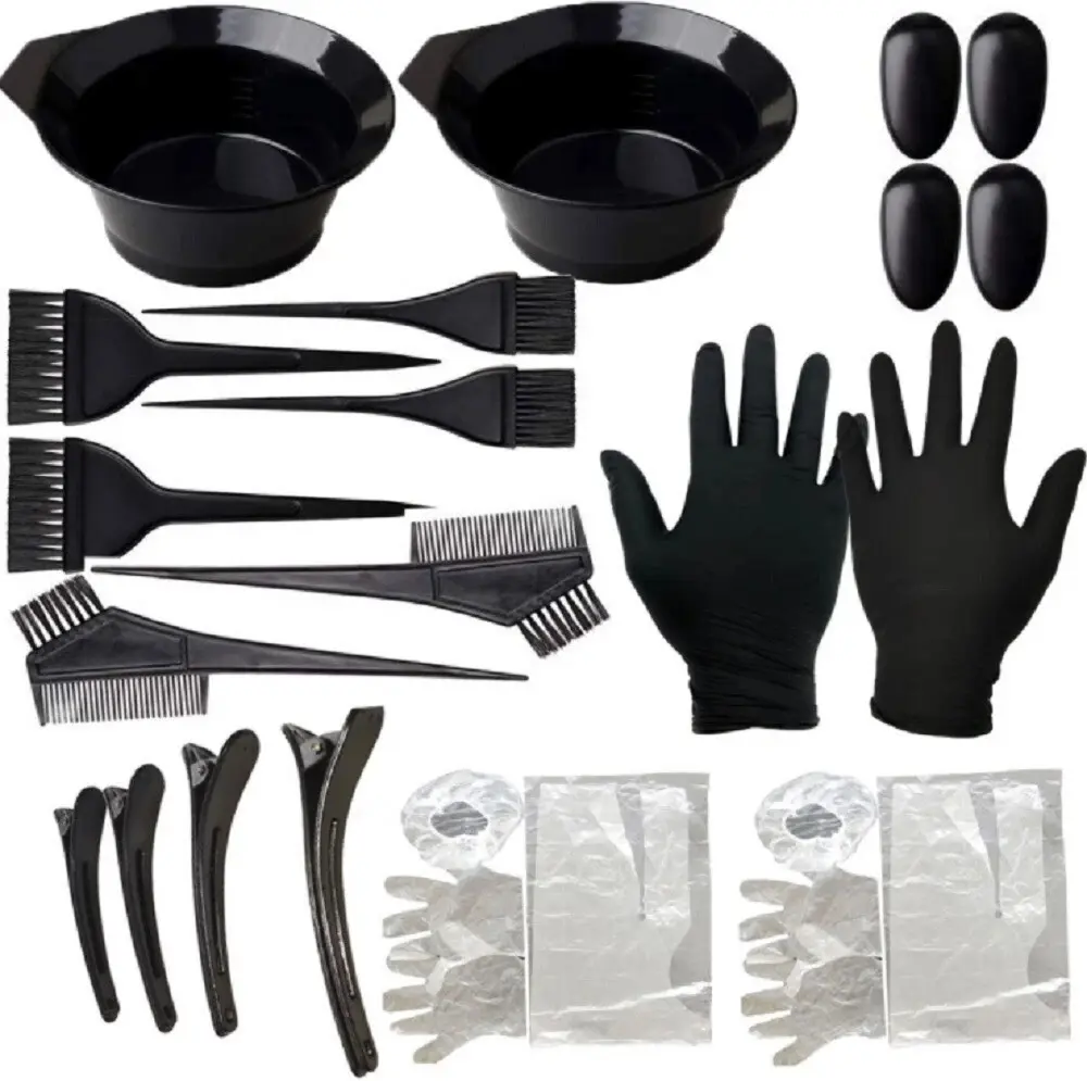 22-Piece Professional Hair Coloring Kit –Dye Brush, Comb, Bowl & Salon Tint Tool