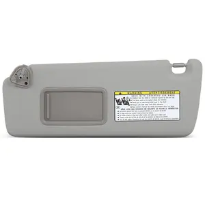 Car Sun Visor Assbembly With Mirror Fit For 2004-2007 Toyota Highlander Gray Without Sunroof(left Driver Side)