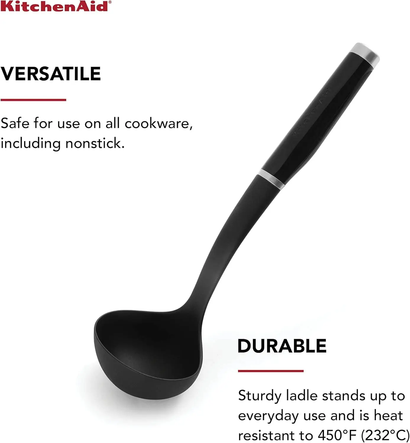 KitchenAid Classic Soup Ladle, One Size, Black 2