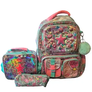 Backpack with Colorful Design and Star Accent - Product Title