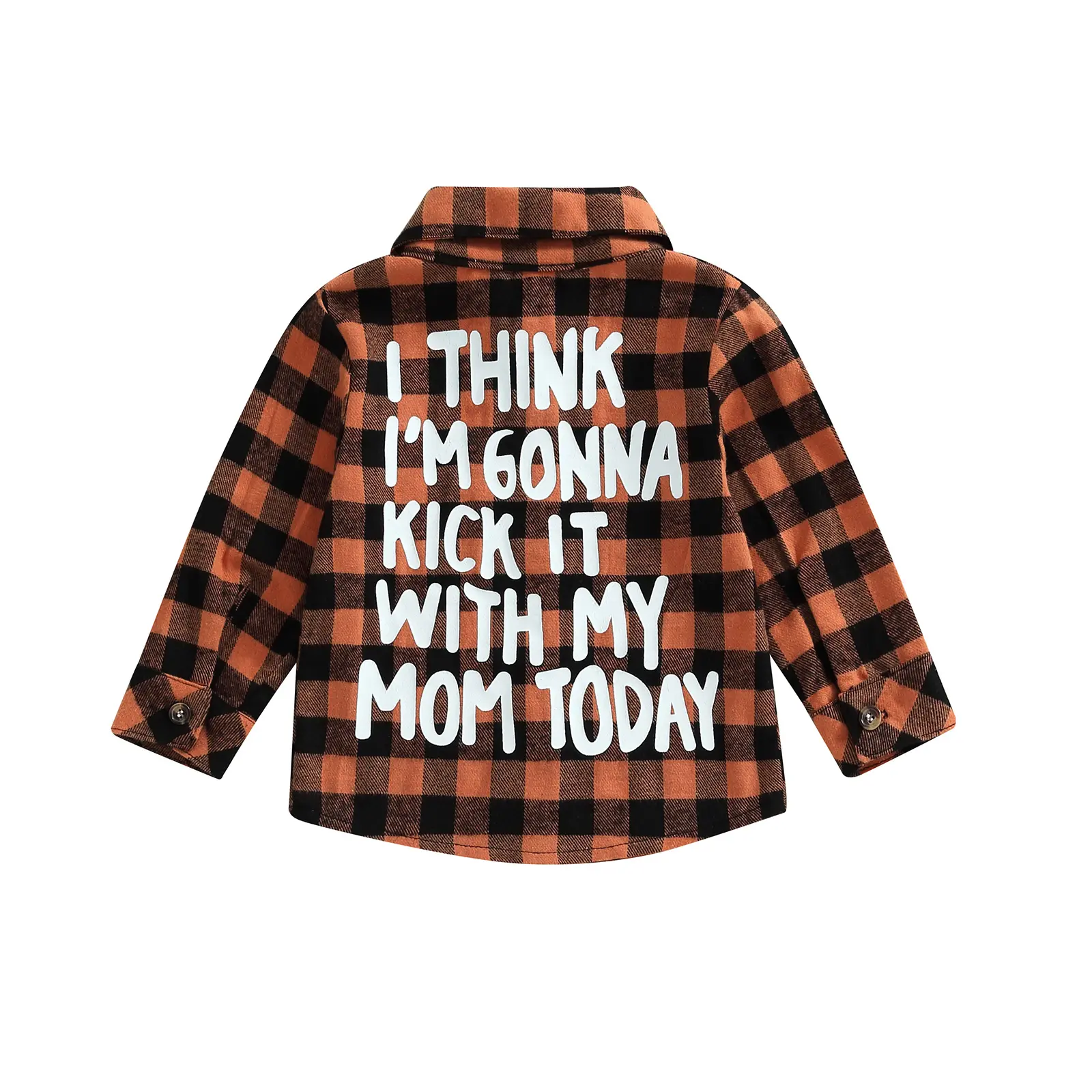 Toddler Baby Fall Clothes Boy Girl Plaid Jacket Button Down Flannel Shirts Coat Festival Outfits for Kids