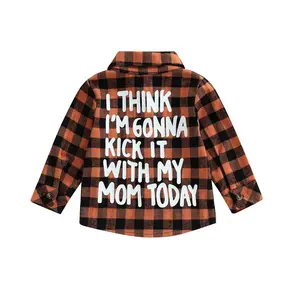 REDWOON Toddler Baby Fall Clothes Boy Girl Plaid Jacket Button Down Flannel Shirts Coat Festival Outfits for Kids 0-6T