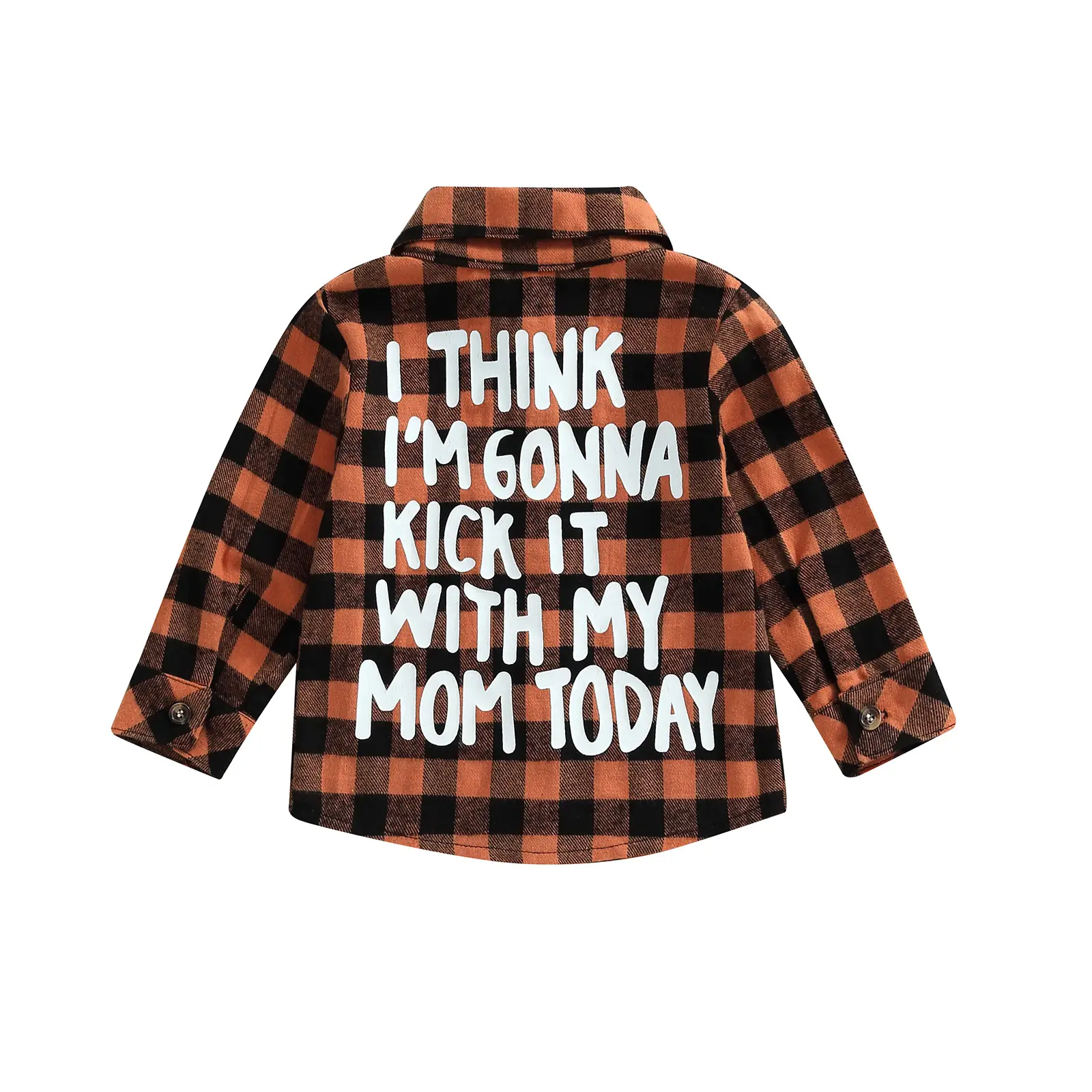 REDWOON Toddler Baby Fall Clothes Boy Girl Plaid Jacket Button Down Flannel Shirts Coat Festival Outfits for Kids 0-6T