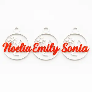 Personalized Christmas Ornaments Set – Custom Family Name Holiday Tree Decorations, Keepsake Christmas Baubles, Unique Holiday Décor & Gift Idea