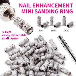 50Pcs 3.1mm Mini Sanding Bands Kits Nail Drill Bits Mandrel Sets Electric Manicure Accessories Tool Calluses Nail Gel Remove Nail Tool Set