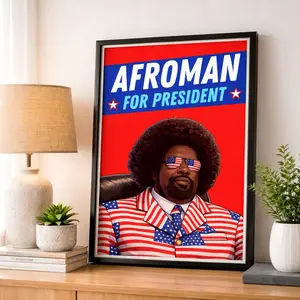 Parody Afroman “For President” Poster – Funny Justice For Lemon Pound Music Artist Parody Wall Art, Vintage Style Room Decor Print
