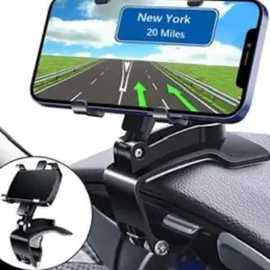 Multifunctional One-Hand Car Phone Holder for Navigation with Clear View of Road Signs and Directions