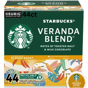 Starbucks Veranda Blend, Hot or Iced Coffee, Blonde Roast K-Cup Coffee Pods, 44 Count​