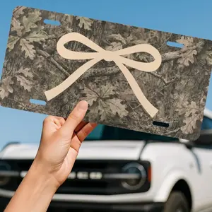 Coquette Camo License Plate, Girly Western Car Accessory