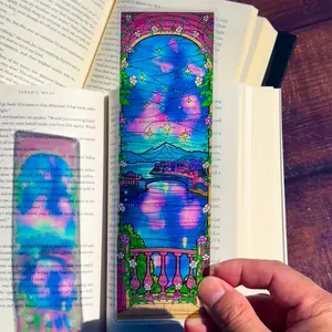 Velaris Stained Glass Bookmarks (Acotar Transparent Bookmark, Stained Glass Art, Book Lover, Fantasy Book Reader Gift)