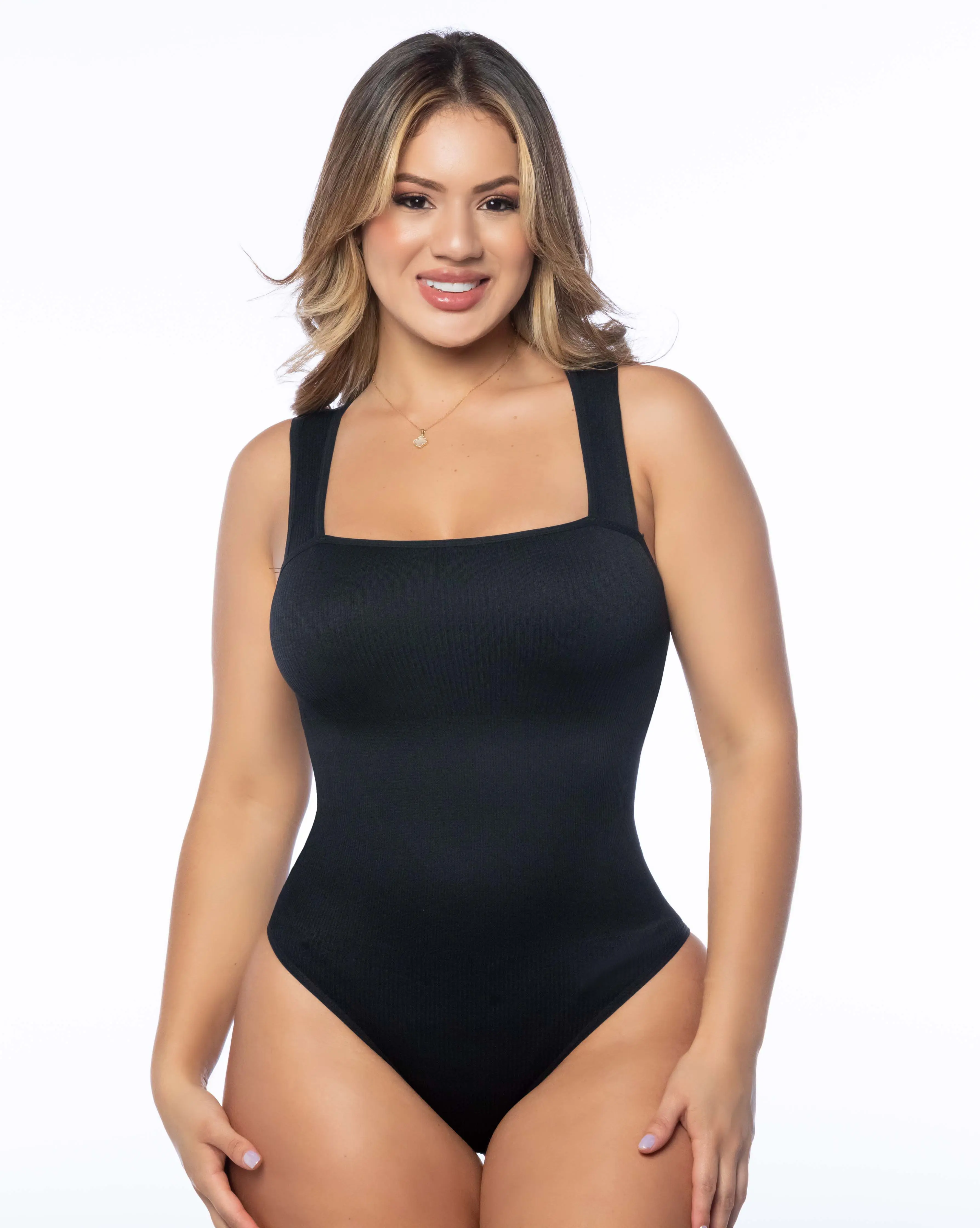 Seamless Square Neck Shapewear Bodysuit (Snached Fit) Qbano Nova (Y687447)