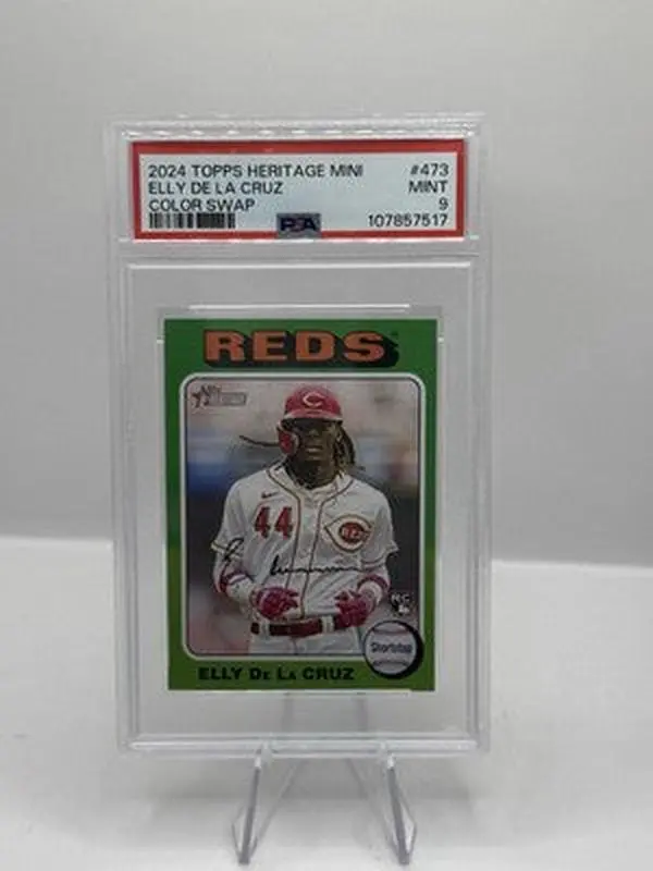 Elly De La Cruz RC Color Swap Mini PSA 9 2024 Topps Heritage #473 Cincinnati Red