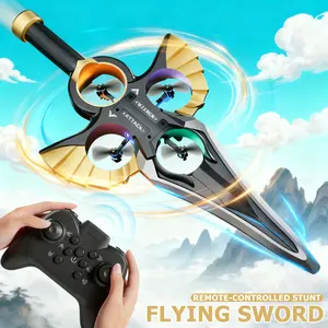 Cool Remote Control Flying Sword Toy, Controller Modes, 360° Stunt Flips, LED Lights, Holiday & Birthday Gifts for Remote Control Toy Enthusiasts