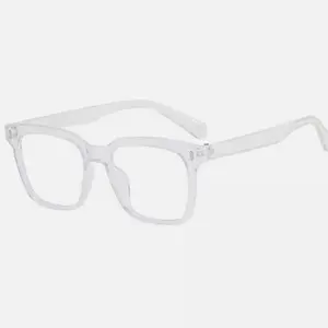 Imitation square frame transparent lenses geek glasses anti-blue light computer unisex