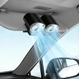【3-Day Delivery】Fathersdaygift JOYTUTUS 2026 Car Clip Fan with LED Display - 360° Rotation, 100 Speeds Adjustable, USB Rechargeable Personal Semi-Cooling Fan 20Hr 3000mAh Battery 2 Buttons, Left Button for Speed, Right Button for Cooling Car Sunvisor Fan