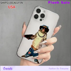 [TPU Phone Case] Shockproof Anti-Fall TPU Phone Case |           Monkey Holding A Gun Pattern Full-Body Protection |           for iPhone 16 15 14 13 12 11 XS XR X 7 8 Mini Plus Pro Max SE, Transparent, for Men and Women Cover Protective
