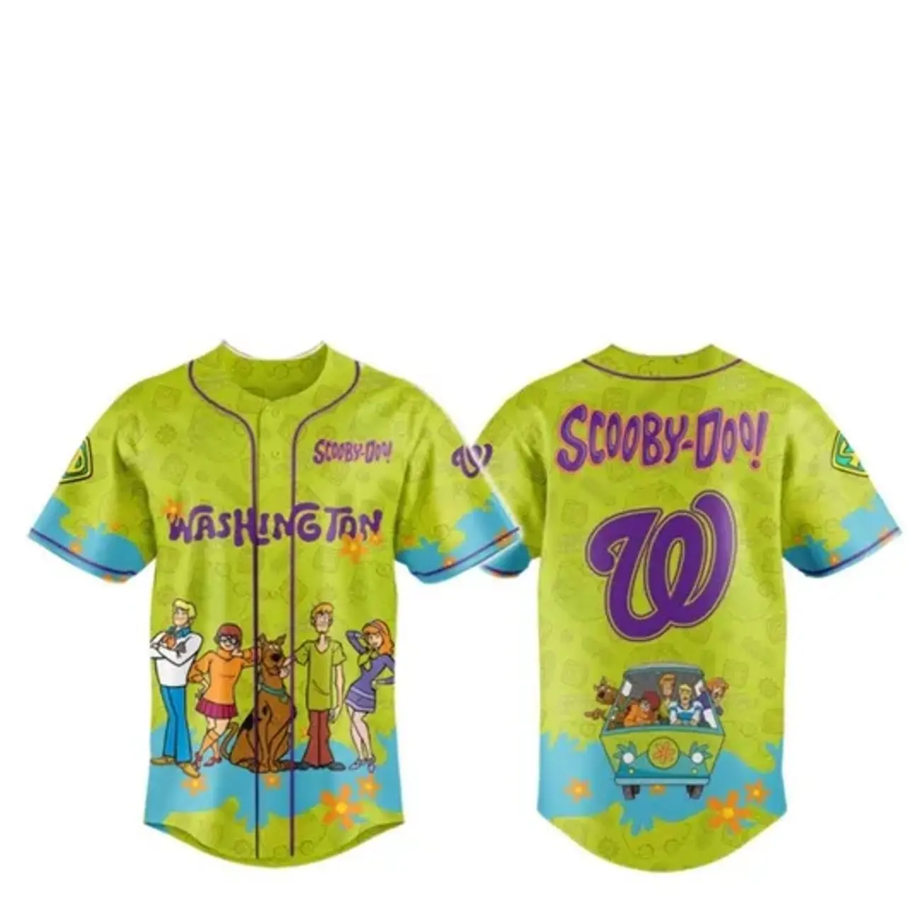 NationalssxScooby Doo Baseball Jersey, Shirts Spring Summer Men/Women Tshirt Shirt