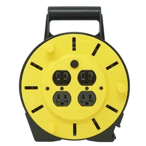 25 ft. 16/3 Multi-Outlet (4) Portable Extension Cord Reel Power Station