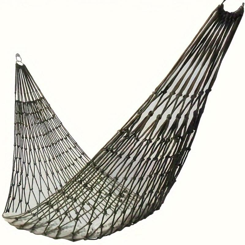 Hammock Outdoor Hammock Multifunctional Mesh Hammock Camping Swing Portable Single Outdoor Breathable Nylon Mesh Strap Rope Portable Nylon Mesh Hammocks Outdoor Relaxation Gear for Camping & Sports