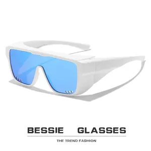 Stylish Mirrored Polarized Fit-over Sunglasses - Men's Outdoor Sports, Cycling, and Driving Eyewear with Photochromic, UV-Protection, and Night Vision Features biking