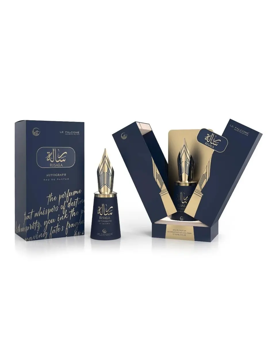 Le Falcone Risala Autograph Eau De Parfum for Women & Men | Citrus Woody Fragrance with Lime, Coconut, Leather & Ambergris | Long Lasting Luxury Perfume | 3.4 oz / 100 ml