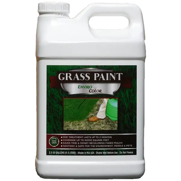 EnviroColor 4EverGreen Grass Paint 2.5 Gallons for 10,000 SQ. FT. Coverage Natural Safe for Plants Pets and People