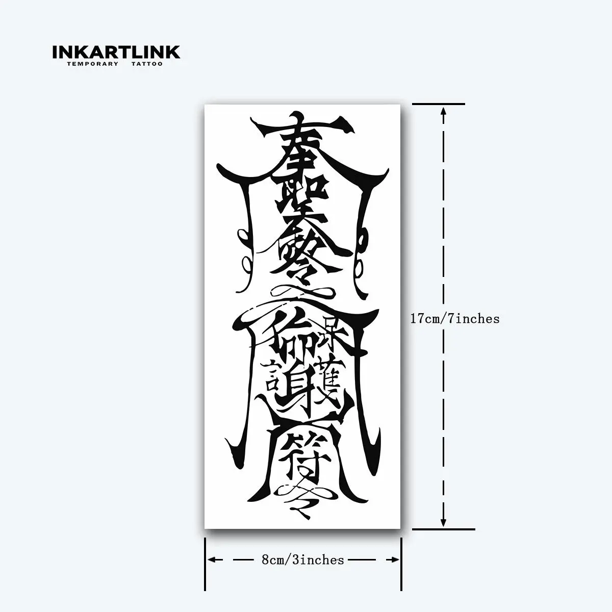 INKARTLINK Tattoo Tech, 2 Sheets Large Semi Permanent Tattoo, Adult Art Design Temporary Tattoos, Lasts 1-2 Weeks, Waterproof, Realistic Look, No Adhesive, No Reflection (Oriental Amulet Design) Henna Stencil Henna Cones