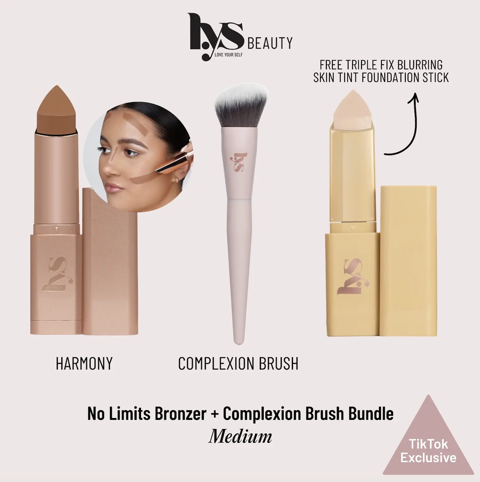 LYS Beauty Bronzer/Contour Stick Complexion Brush Bundle LYS Beauty Bronzer/Contour Stick Complexion Brush Bundle