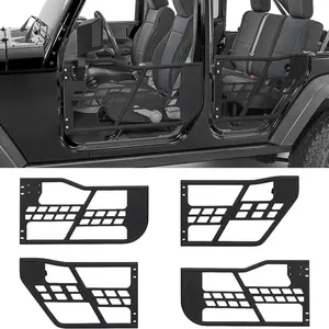 Off Road Tubular Trail Doors Compatible with 2018-2026 Wrangler JL 4 Door - Set of 4 Fat Tube Half Doors for Adventure (Not Include Sideview Mirrors)