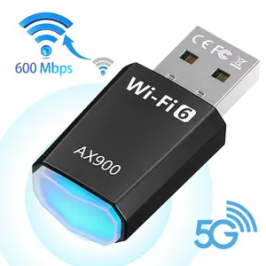 USB 2.0 WiFi 6 AX900 Wireless Network Adapter, Dual Band 5G/2.4G Dongle, Advanced WPA-PSK/WPA2/WPA3 Security, Driver Free Installation, Works for Windows 7/8/8.1/10/11 Devices
