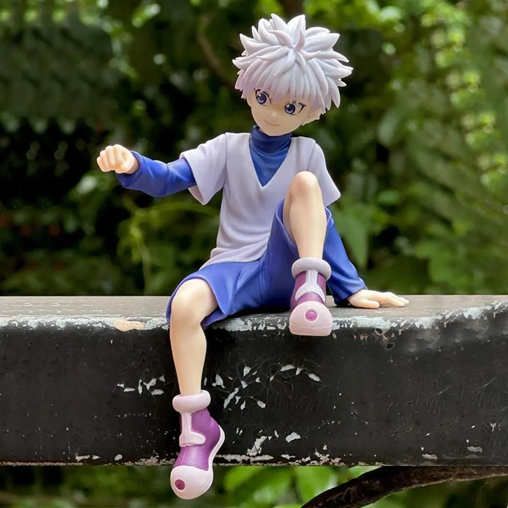 12cm Anime Hunter Killua Zoldyck Figure Pvc Hunter Aciton Figure Killua Figurine Gon Freecss Model Car Ornaments Gifts 12CM