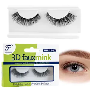 3D Faux Mink Lashes - 17mm Natural Look with 0.1mm Invisible Band, Ultra Lightweight & Comfortable, Perfect for Daily Wear