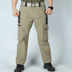 HOMUG Men's Outdoor Training Pants, Multi-Pocket Work Pants, Various Color Waterproof Tactical Work Pants (Without Waistband), Regular Fit with Pockets and Durable, Suitable for Daily Wear.