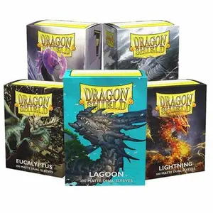 Dragon Shield Dual Matte Protective Trading Card Sleeves - 100 Count, Secure Fit, Standard Size, TCG-Compatible Collectible Card Accessory Box