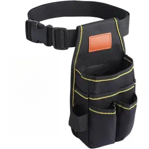 KTINEIC Universal Tool Pouch, Small Tool Bag, Tool Pouch with Belt, Industrial Grade Thickened Wear-Resistant Oxford Cloth, 12 Storage Ports, Ideal for Electricians, Mechanics, Carpenters and More