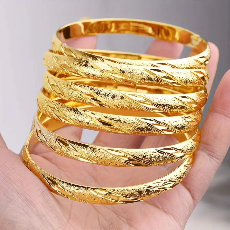 Bridal Wedding Party Bracelet - 18K Gold-Plated Brass Elegant Jewelry for Women