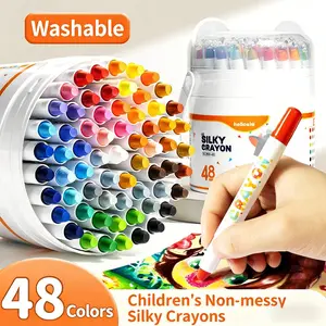 Jumbo Silky Crayons for Toddlers, Easy Grip Twistable Crayons, Non Toxic Washable Crayons, Kids Gifts, Coloring Pencils, Art Supplies, Christmas Gifts, Stationery, Art Drawing Supplies
