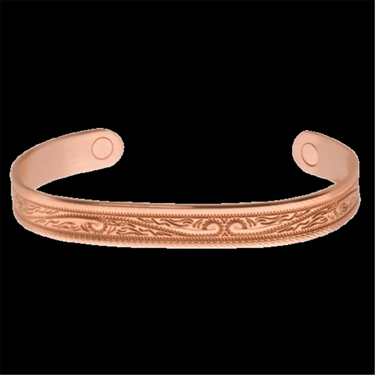 212 MAIN Sabona Western Scroll Motif Pure Copper Magnetic Armband Sports Wristband - Extra Large Fit, for Outdoor Activities, Armband Sports Wristbands
