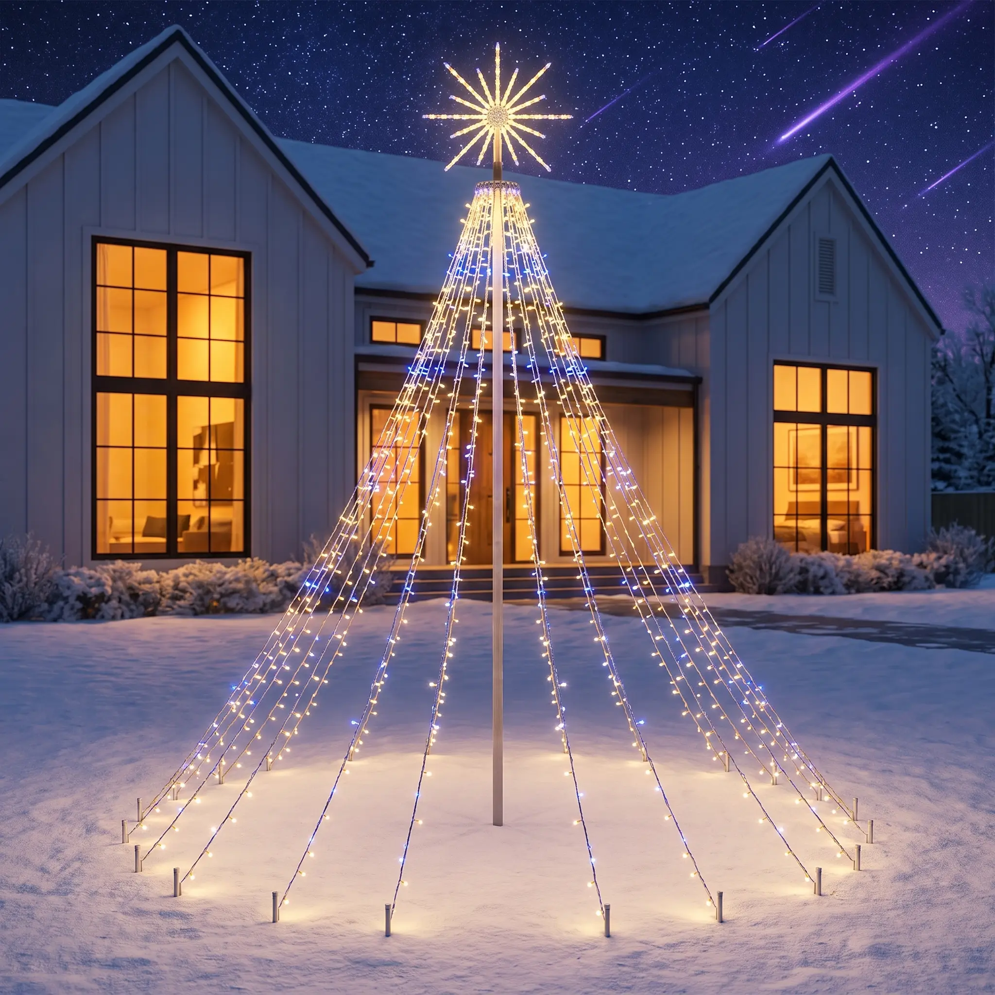 10M 100 LED Plug-in String Lights 220V Energy Saving Decor Fairy Lights No Tail Plug, Rainproof Christmas Holiday Light for Bedroom Garden House Eave Xmas Party Decor